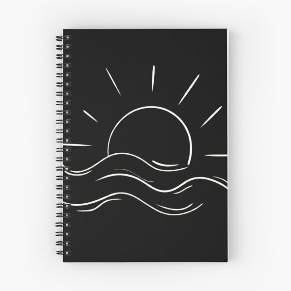 Item preview, Minimalist Ocean Sunset Line Art - Aesthetic Beach Waves Design designed and sold by haitrieuic96.