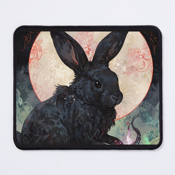 Item preview, Midnight Moon Rabbit – Dark Fantasy Gothic Bunny Art designed and sold by KiraChie.