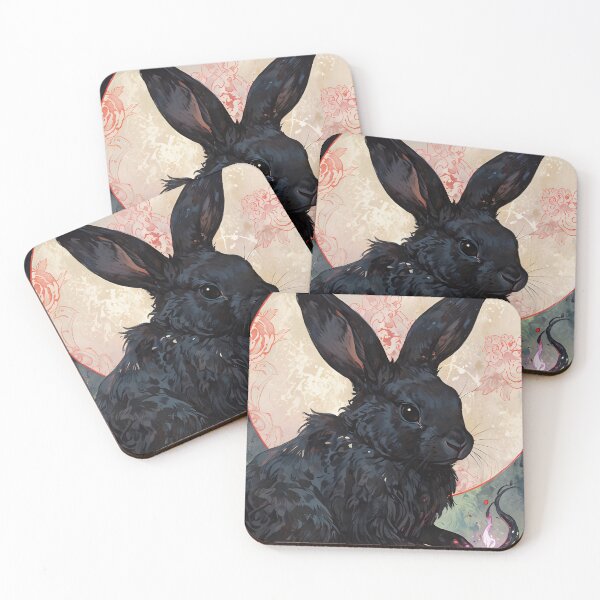 Item preview, Midnight Moon Rabbit – Dark Fantasy Gothic Bunny Art designed and sold by KiraChie.