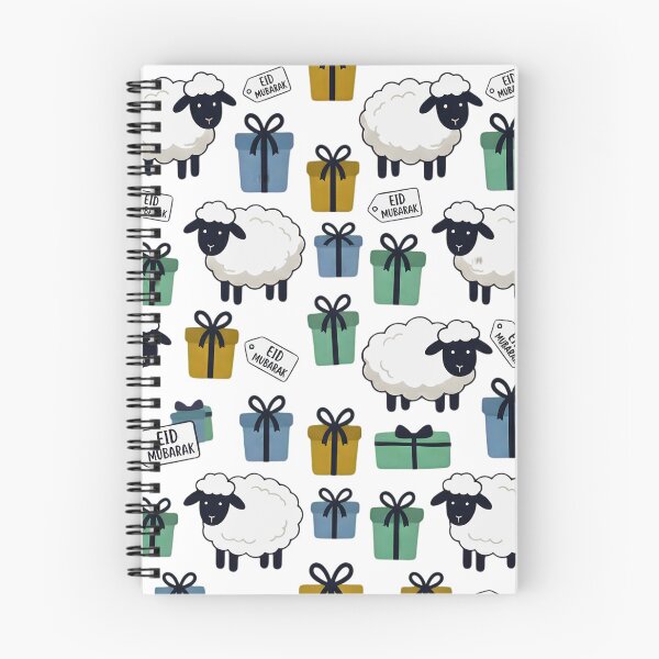 Item preview, Cute Eid Mubarak Sheep and Gifts Green Pattern designed and sold by TheCuriousPawn.