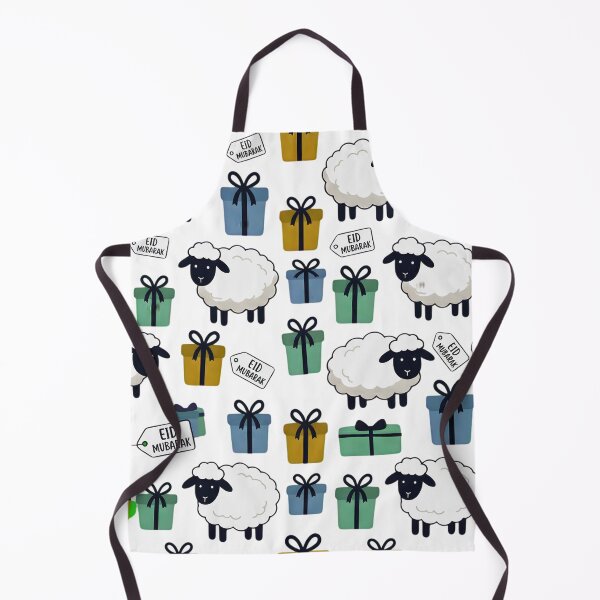 Item preview, Cute Eid Mubarak Sheep and Gifts Green Pattern designed and sold by TheCuriousPawn.