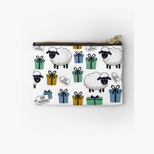 Item preview, Cute Eid Mubarak Sheep and Gifts Green Pattern designed and sold by TheCuriousPawn.