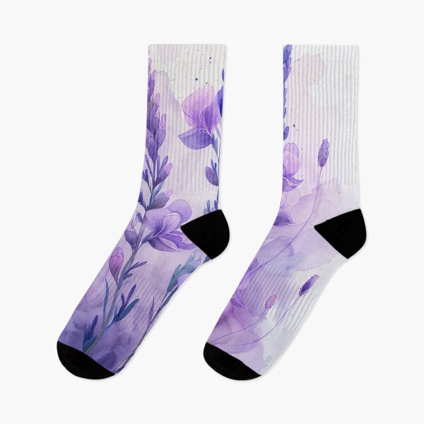 Item preview, Purple Watercolor Lavender Flowers With Soft Botanical Washes designed and sold by solynneart.