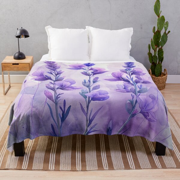 Item preview, Purple Watercolor Lavender Flowers With Soft Botanical Washes designed and sold by solynneart.