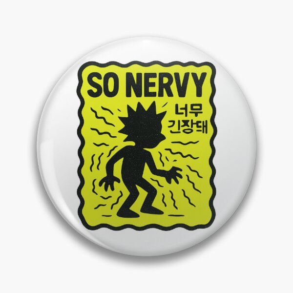 Item preview, 너무 긴장돼 So Nervy — Anxious Energy Korean Streetwear Graphic Tee designed and sold by RAWTHREAD77.