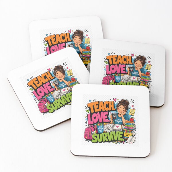 Item preview, Teach Love Survive – Funny Teacher Life Design designed and sold by Petringo.
