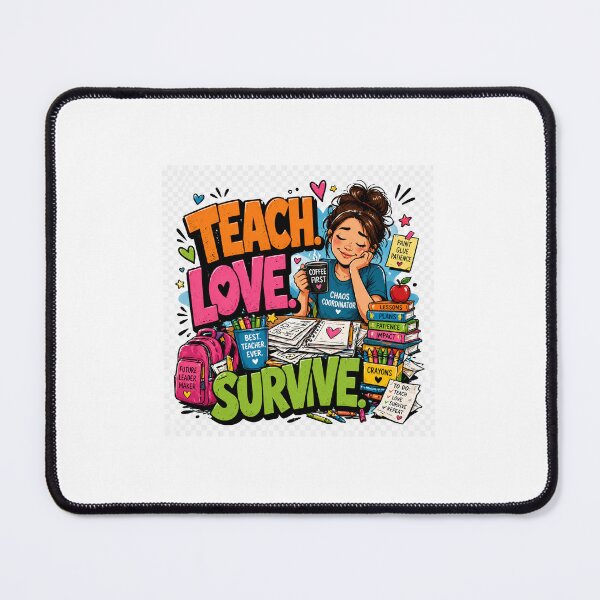 Item preview, Teach Love Survive – Funny Teacher Life Design designed and sold by Petringo.