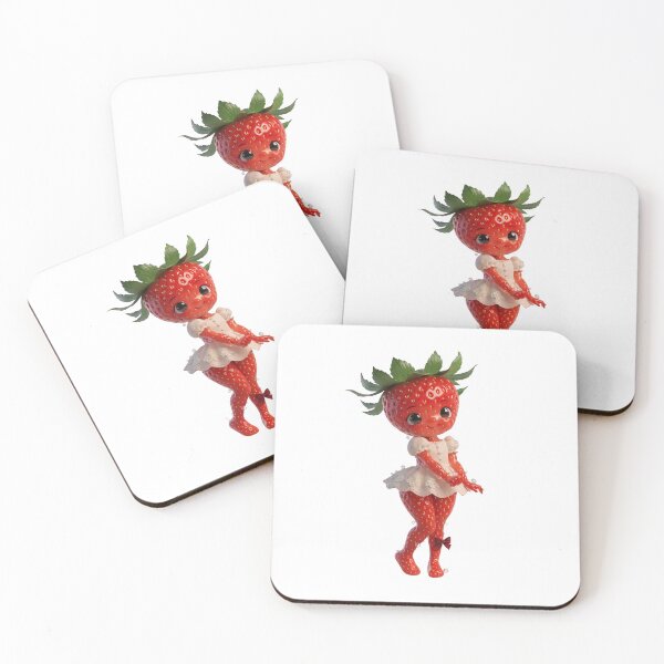 Item preview, Strawberry Girl Doll – Cute Kawaii Berry Character designed and sold by SarkisovaNune.