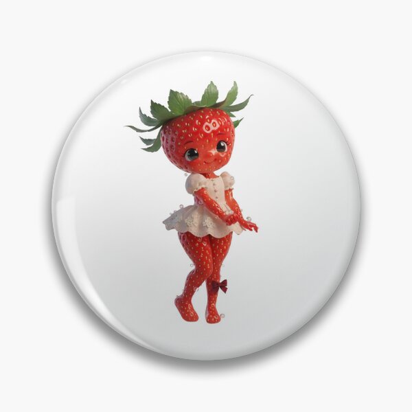 Item preview, Strawberry Girl Doll – Cute Kawaii Berry Character designed and sold by SarkisovaNune.
