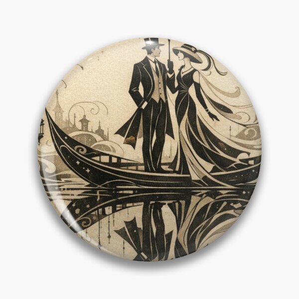 Item preview, Romantic gondola silhouette night designed and sold by Sigtrix.