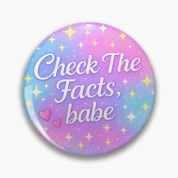Item preview, Check The Facts Babe DBT Therapy Mental Health Sticker designed and sold by ArcanePrintsxo.