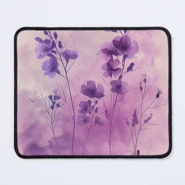 Item preview, Purple Watercolor Wildflowers With Pink Botanical Washes designed and sold by solynneart.