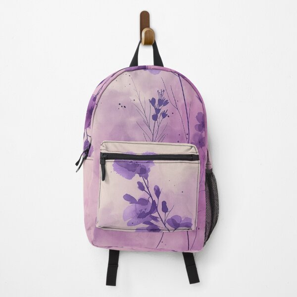 Item preview, Purple Watercolor Wildflowers With Pink Botanical Washes designed and sold by solynneart.