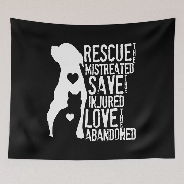 Item preview, Rescue Save Love Adopt Dog Cat Animal Rescue Pet Lover Vintage designed and sold by Tanjaberto.