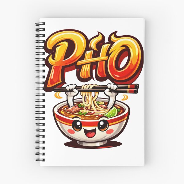 Item preview, Cute Kawaii Pho Bowl Noodle Soup Art – Adorable Vietnamese Food Illustration for Food Lovers designed and sold by Bright Nest Studio.