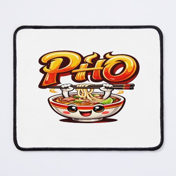 Item preview, Cute Kawaii Pho Bowl Noodle Soup Art – Adorable Vietnamese Food Illustration for Food Lovers designed and sold by Bright Nest Studio.