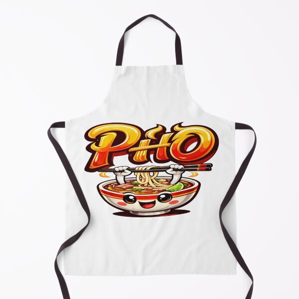 Item preview, Cute Kawaii Pho Bowl Noodle Soup Art – Adorable Vietnamese Food Illustration for Food Lovers designed and sold by Bright Nest Studio.