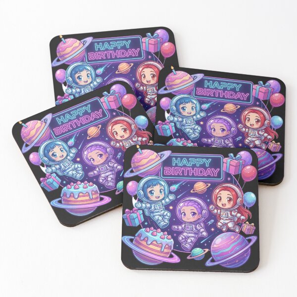 Item preview, Cute Astronaut Space Happy Birthday Party Design designed and sold by honnhieuroido2.