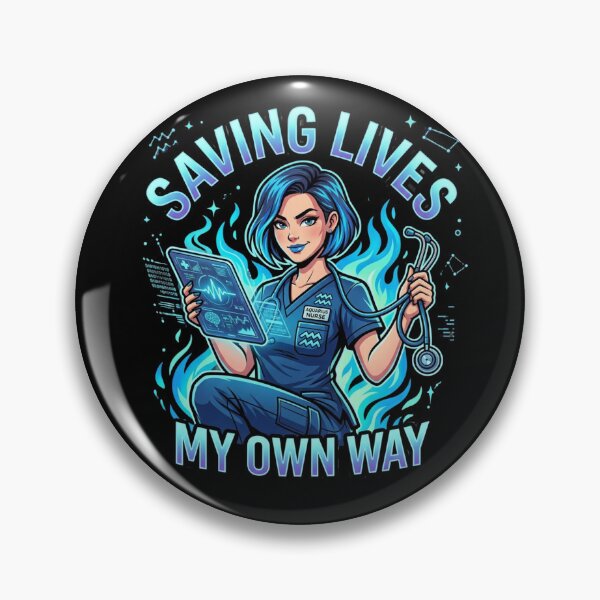 Item preview, Aquarius Nurse – Saving Lives My Own Way Funny Unique Zodiac RN Gift Idea designed and sold by Im-Ara.