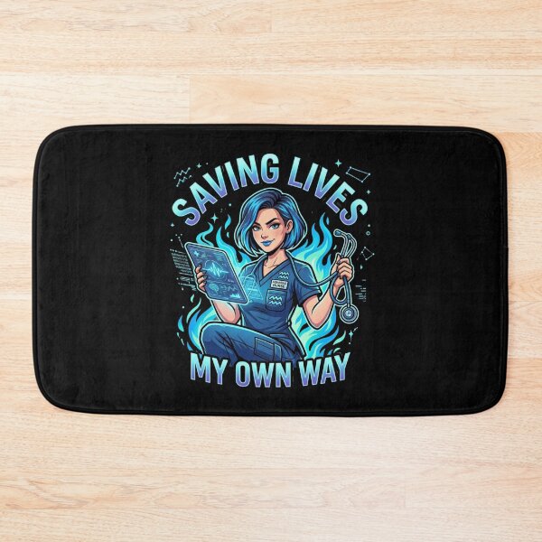 Item preview, Aquarius Nurse – Saving Lives My Own Way Funny Unique Zodiac RN Gift Idea designed and sold by Im-Ara.