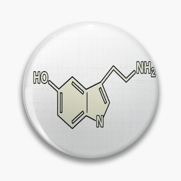 Item preview, Serotonin Molecule - Chemical Structure for Happiness Science designed and sold by ClaussShop.