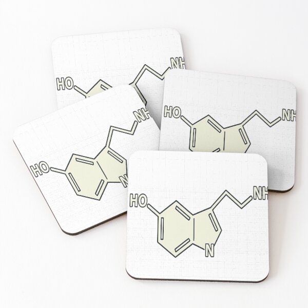 Item preview, Serotonin Molecule - Chemical Structure for Happiness Science designed and sold by ClaussShop.
