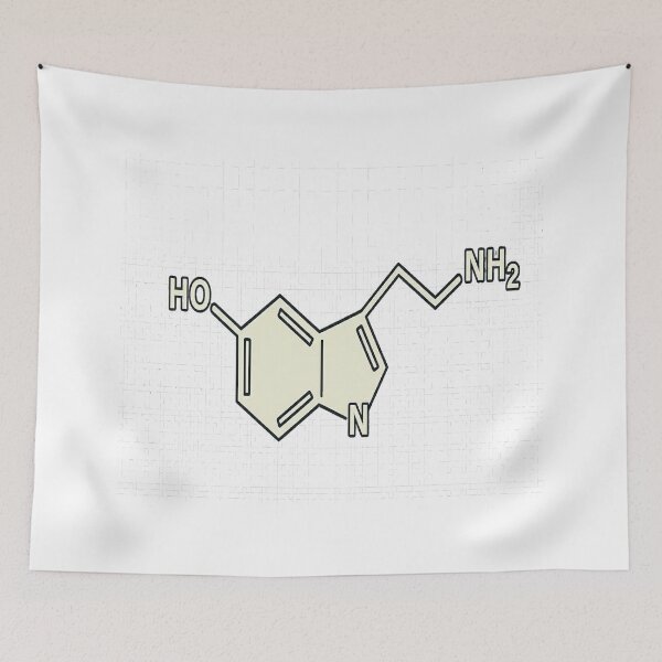 Item preview, Serotonin Molecule - Chemical Structure for Happiness Science designed and sold by ClaussShop.
