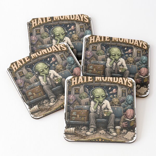 Item preview, Even Aliens Hate Mondays - Funny Sci-Fi Art designed and sold by Highwayman1975.