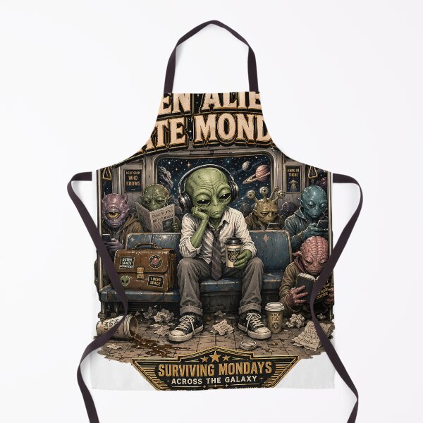 Item preview, Even Aliens Hate Mondays - Funny Sci-Fi Art designed and sold by Highwayman1975.