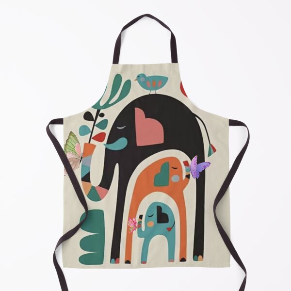 Item preview, Abstract Elephant Family Art - Mid Century Modern Boho Nursery Decor designed and sold by crystalar95.