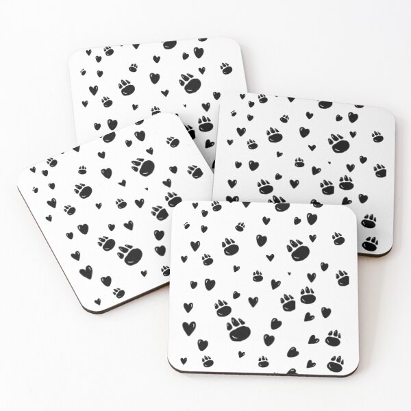 Item preview, Paw Prints and Hearts Pattern — Pet Lover Illustration designed and sold by Maarieemmmm.