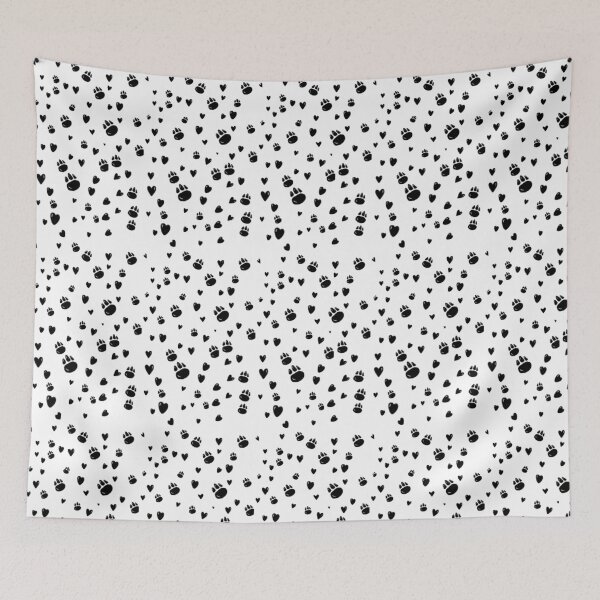 Item preview, Paw Prints and Hearts Pattern — Pet Lover Illustration designed and sold by Maarieemmmm.
