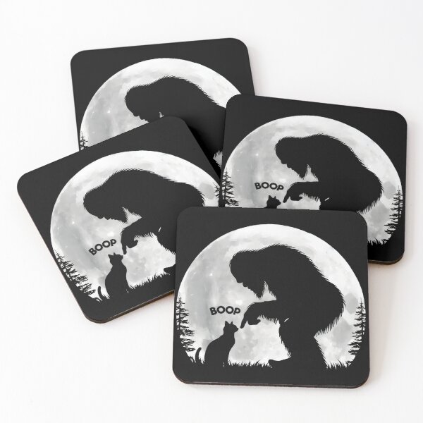 Item preview, Bigfoot Boop Cat Funny Sasquatch Cat Moon Cute Meme designed and sold by Tanjaberto.