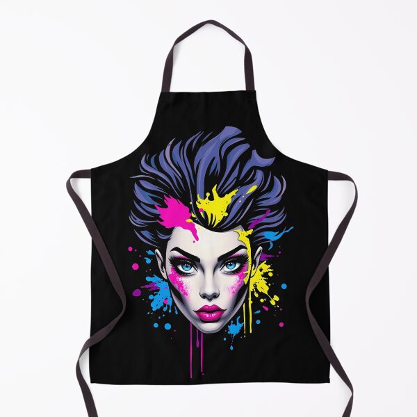 Item preview, Neon Splatter Muse: Vibrant Pop Art Portrait designed and sold by Art-Inspir-AI.