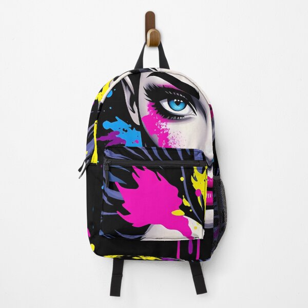 Item preview, Neon Splatter Muse: Vibrant Pop Art Portrait designed and sold by Art-Inspir-AI.
