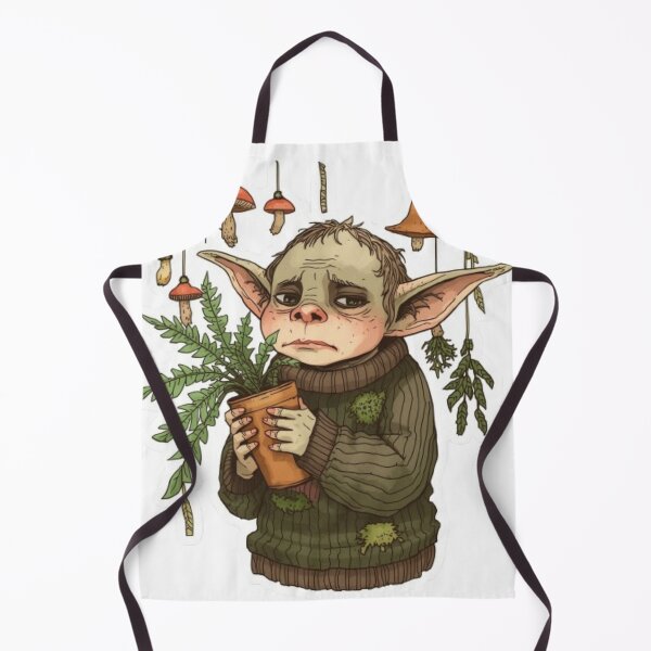 Item preview, Worried Goblin Plant Parent Sticker — Goblincore Cottagecore Sad Mushroom Botanical Fantasy Creature Cute Decal designed and sold by CosyCush.