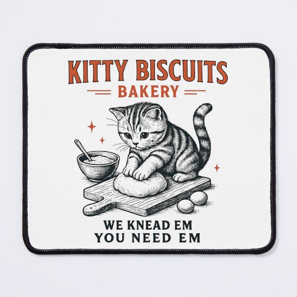 Item preview, Kitty Biscuit Bakery Funny Cat Knead You Need Sourdough Cat Meme designed and sold by Tanjaberto.