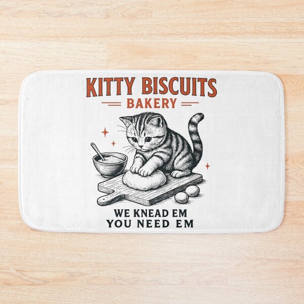 Item preview, Kitty Biscuit Bakery Funny Cat Knead You Need Sourdough Cat Meme designed and sold by Tanjaberto.