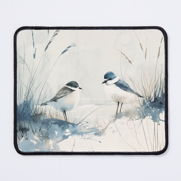 Item preview, Two Watercolor Shore Birds With Coastal Grass designed and sold by solynneart.