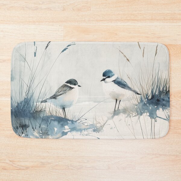 Item preview, Two Watercolor Shore Birds With Coastal Grass designed and sold by solynneart.