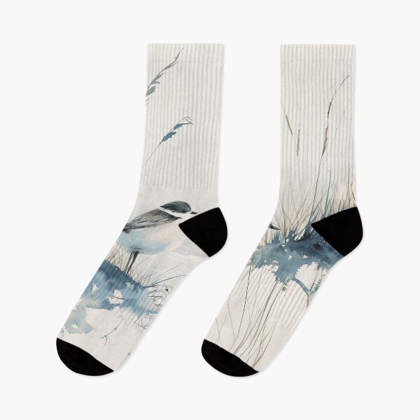 Item preview, Two Watercolor Shore Birds With Coastal Grass designed and sold by solynneart.