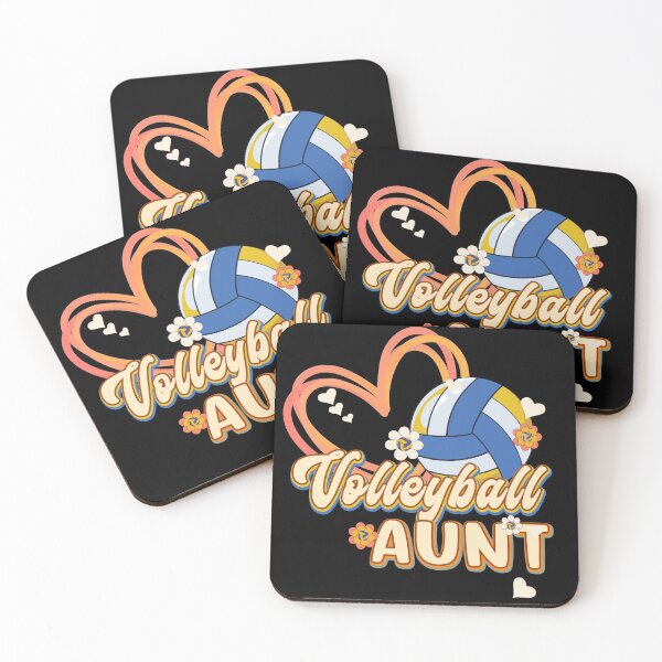 Item preview, Volleyball Aunt Cute Retro Heart Love Design designed and sold by LarryMBrown.