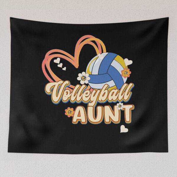 Item preview, Volleyball Aunt Cute Retro Heart Love Design designed and sold by LarryMBrown.