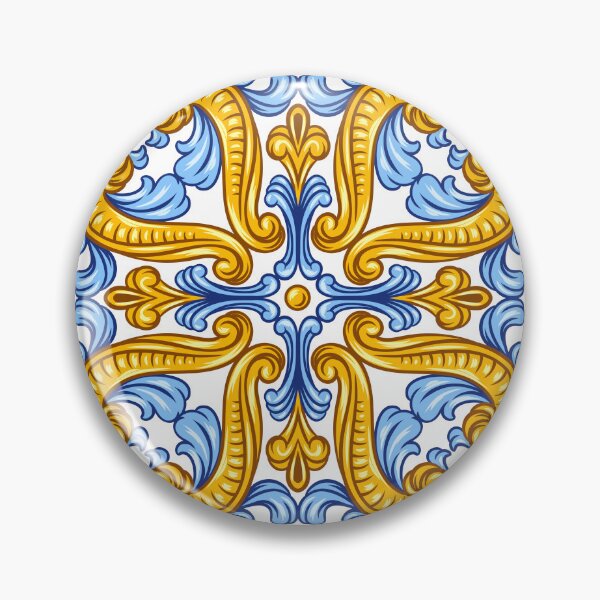 Item preview, Rangoli design blue and yellow  designed and sold by Heaven1111.