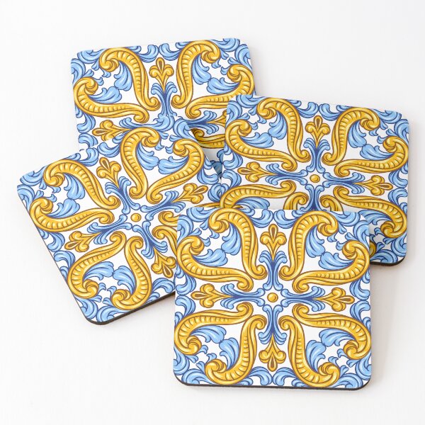 Item preview, Rangoli design blue and yellow  designed and sold by Heaven1111.