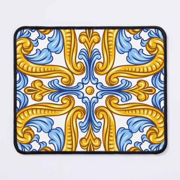 Item preview, Rangoli design blue and yellow  designed and sold by Heaven1111.