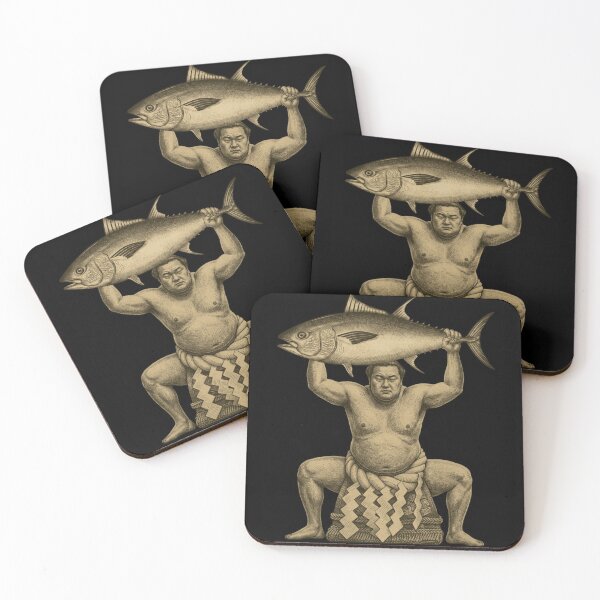 Item preview, Ukiyo-e Sumo Fisherman – Vintage Japanese Woodblock Style Design designed and sold by TheTrendsDesk.