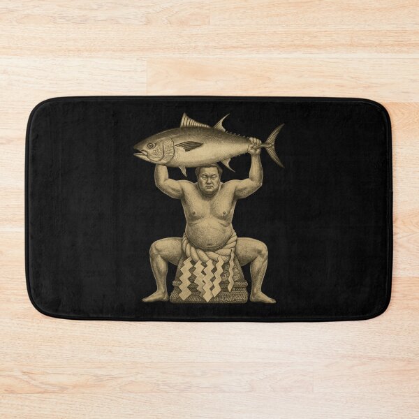 Artikelvorschau, Ukiyo-e Sumo Fisherman – Vintage japanisches Holzschnitt-Design entworfen und verkauft von TheTrendsDesk.