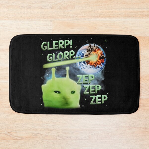 Item preview, Glerp Glorp Funny Alien Cat Weird Meme Space Cat Absurd Humor designed and sold by Tanjaberto.