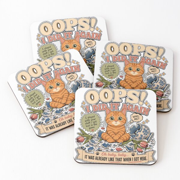 Item preview, Oops Cat Broke Vase Funny Design designed and sold by Pop Rewind HQ.